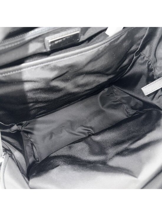 Prada Backpack Triangle Logo Nylon Black Silver main image 6